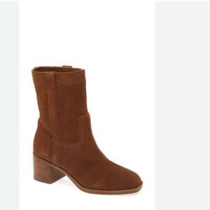 Steve Madden Romney Pull On Tan Suede Western Boho Ankle Boots Size 9.5